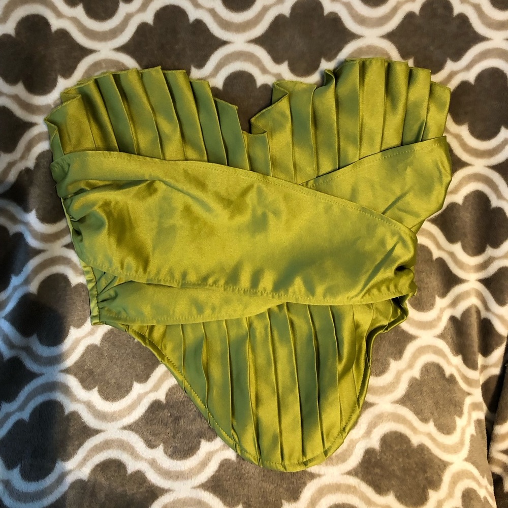 New! PLT Green Corset Top